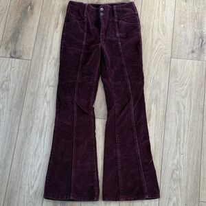 Women’s Burgundy Corduroy Flare Pants size 29